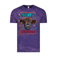 Cloud Purple Merry Christmas Calf Vintage Tee - RanaPortraitStore