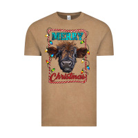 Vintage Coffee Merry Christmas Calf Vintage Tee - RanaPortraitStore