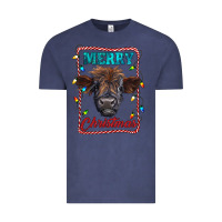 Vintage Denim Merry Christmas Calf Vintage Tee - RanaPortraitStore