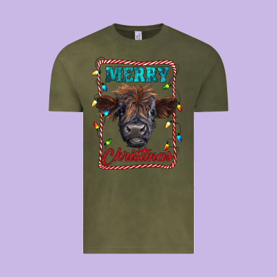Vintage Tee Merry Christmas Calf