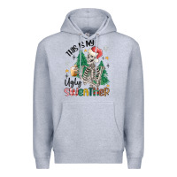 Heather Grey this is my ugly Premium Hoodie - MaliasSmallBusiness