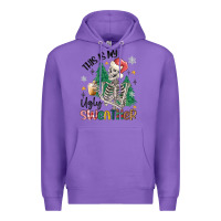 Purple this is my ugly Premium Hoodie - MaliasSmallBusiness