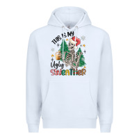 White this is my ugly Premium Hoodie - MaliasSmallBusiness