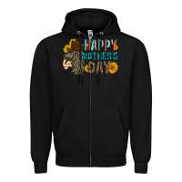 Black happy mothers day Zipper Hoodie - RacoonDesign