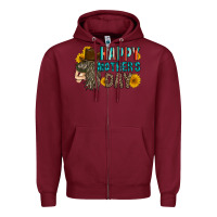 Burgundy happy mothers day Zipper Hoodie - RacoonDesign
