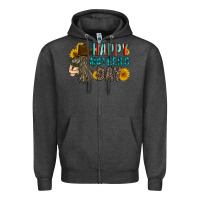 Charcoal Heather happy mothers day Zipper Hoodie - RacoonDesign