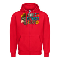 Red happy mothers day Zipper Hoodie - RacoonDesign