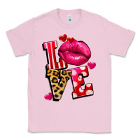 Bubblegum Pink love lips Classic Tee - FaDigitalArtStudio