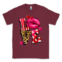 Burgundy love lips Classic Tee - FaDigitalArtStudio