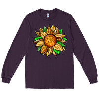 Plum pineapple sunflower Long Sleeve Tee - Zillion Design Studio