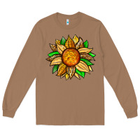 Toasted Coconut pineapple sunflower Long Sleeve Tee - Zillion Design Studio