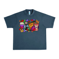 Midnight Navy day of the dead coffee cups Urban Heavy Tee - Zillion Design Studio