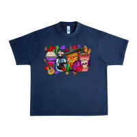 Navy day of the dead coffee cups Urban Heavy Tee - Zillion Design Studio