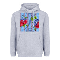 Heather Grey patriotic rose Heavyweight Hoodie - BundleAndBundleShop