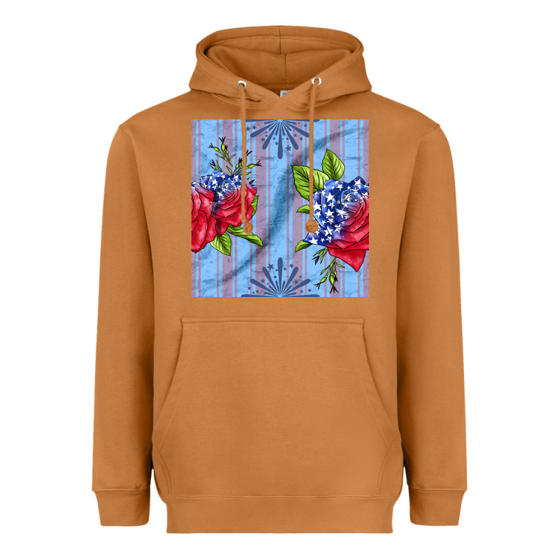 Patriotic Rose Heavyweight Hoodie by BundleAndBundleShop | Teevron
