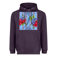 Plum patriotic rose Heavyweight Hoodie - BundleAndBundleShop