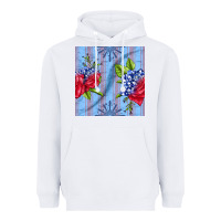 White patriotic rose Heavyweight Hoodie - BundleAndBundleShop