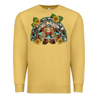 Antique Gold western gnome sunflowers rainbow Premium Sweatshirt - BarkalooDesign