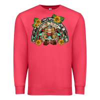 Cardinal western gnome sunflowers rainbow Premium Sweatshirt - BarkalooDesign