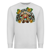 Dove Grey western gnome sunflowers rainbow Premium Sweatshirt - BarkalooDesign