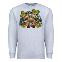 Heather Grey western gnome sunflowers rainbow Premium Sweatshirt - BarkalooDesign