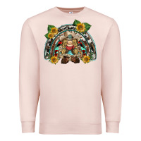 Pale Pink western gnome sunflowers rainbow Premium Sweatshirt - BarkalooDesign
