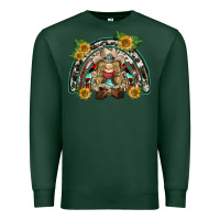 Sports Green western gnome sunflowers rainbow Premium Sweatshirt - BarkalooDesign