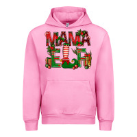 Fuchsia Pink Christmas Mama Elf Urban Hoodie - BundleAndBundleShop