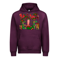 Mauve Wine Christmas Mama Elf Urban Hoodie - BundleAndBundleShop