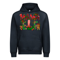 Navy Christmas Mama Elf Urban Hoodie - BundleAndBundleShop