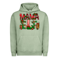 Pigment Oil Green Christmas Mama Elf Urban Hoodie - BundleAndBundleShop
