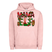 Pigment Salmon Christmas Mama Elf Urban Hoodie - BundleAndBundleShop