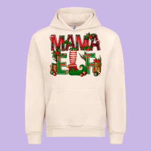 Christmas Mama Elf Urban Hoodie Designed By Bundleandbundleshop