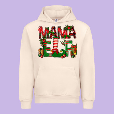 Christmas Mama Elf Urban Hoodie Designed By Bundleandbundleshop