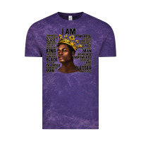 Cloud Purple afro man black king i am Vintage Tee - texasbilliewilder