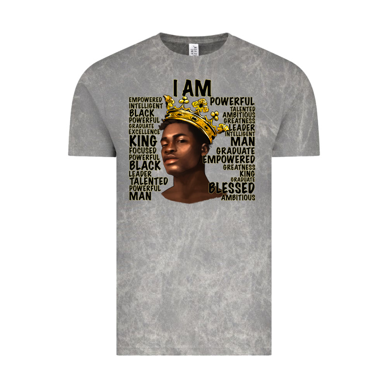 Afro Man Black King I Am Vintage Tee by texasbilliewilder | Teevron
