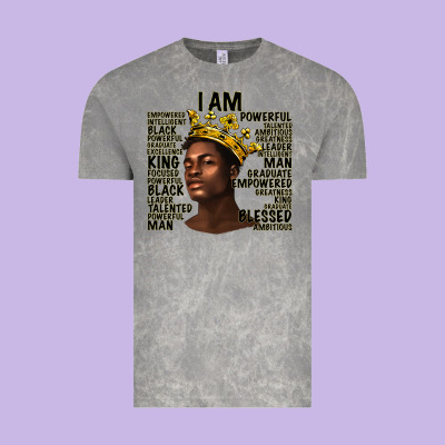 Afro Man Black King I Am Vintage Tee Designed By Texasbilliewilder