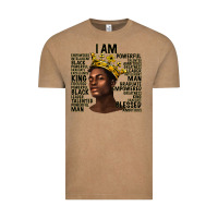 Vintage Coffee afro man black king i am Vintage Tee - texasbilliewilder