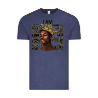 Vintage Denim afro man black king i am Vintage Tee - texasbilliewilder