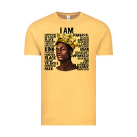 Vintage Mustard afro man black king i am Vintage Tee - texasbilliewilder