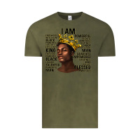 Vintage Olive afro man black king i am Vintage Tee - texasbilliewilder