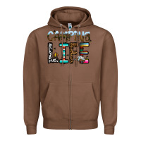 Chestnut camping life Zipper Hoodie - CowhideDigitalArt