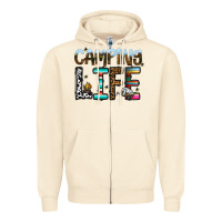 Sandshell camping life Zipper Hoodie - CowhideDigitalArt