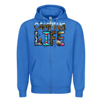 True Royal camping life Zipper Hoodie - CowhideDigitalArt