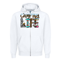White camping life Zipper Hoodie - CowhideDigitalArt