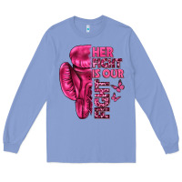 Colony Blue Her Fight Is Our Fight Cancer Long Sleeve Tee - texasbilliewilder