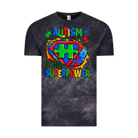 Autism Is His Superpower Ripped Vintage Tee | Teevron