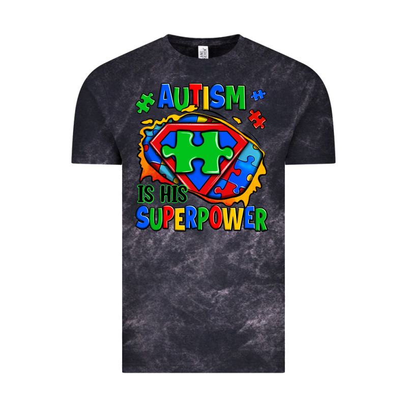 Autism Is His Superpower Ripped Vintage Tee by Zillion Design Studio | Teevron
