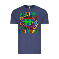 Vintage Denim autism is his superpower ripped Vintage Tee - Zillion Design Studio