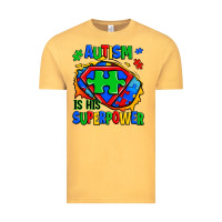 Vintage Mustard autism is his superpower ripped Vintage Tee - Zillion Design Studio